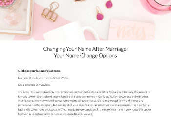marriage name change options